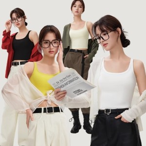 简云内搭小吊带莫代尔背心女带胸垫一体免穿文胸内衣打底上衣夏HD