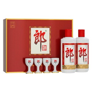 郎酒 郎牌郎酒（双瓶礼盒装）53度 500mL*2瓶 酱香型白酒
