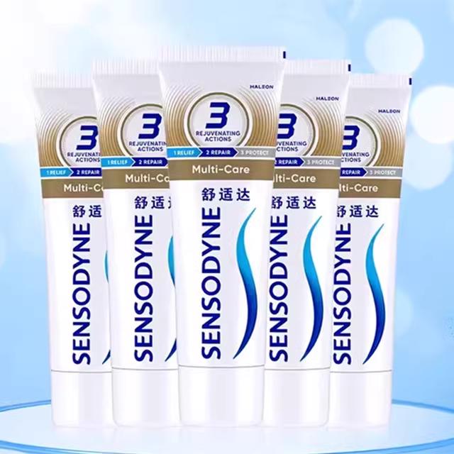 舒适达抗敏感牙膏多效护理100g*4支套装清洁口腔缓解牙敏感防蛀 77元