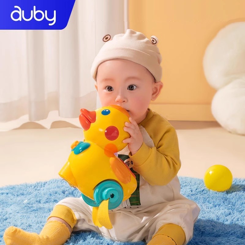 澳贝下蛋鸭婴儿益智乖乖小黄鸭玩具6个月宝宝引导抬头学爬行神器 64元