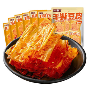 盐津铺子香辣手撕豆皮 大份量40包 