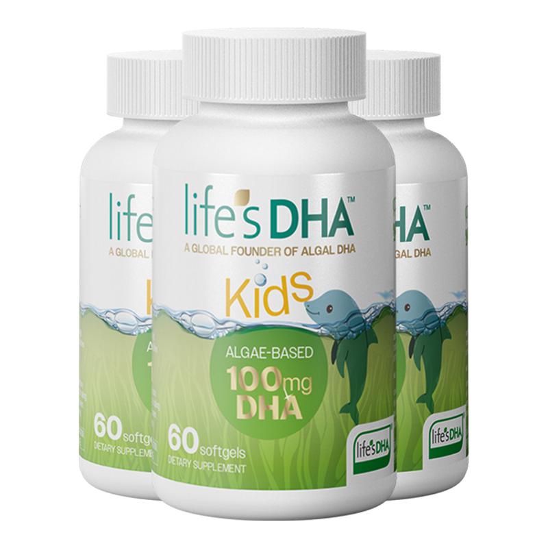 【美国进口】life'sDHA帝斯曼海藻油dha婴幼儿童宝宝60粒*3小精灵 632元
