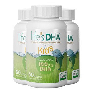 【美国进口】life'sDHA帝斯曼海藻油dha婴幼儿童宝宝60粒*3小精灵