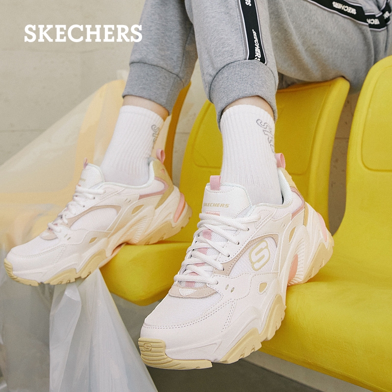 Skechers斯凯奇机甲鞋二代夏女鞋熊猫鞋休闲运动鞋厚底增高老爹鞋 258.71元