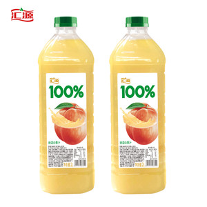 汇源100%桃混合果汁2L*1瓶装纯正果味果蔬汁大容量家庭聚会装