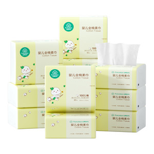 全棉时代婴儿棉柔巾宝宝干湿两用巾新生儿手口专用非湿巾囤货装