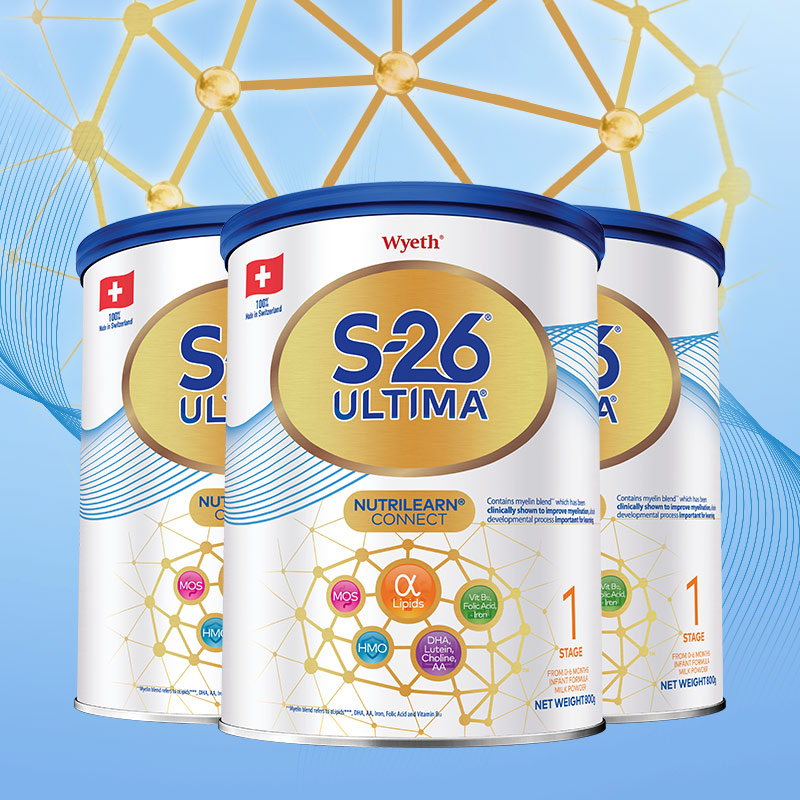 【自营】惠氏港版铂臻S26Ultima婴幼儿奶粉1段混合喂养800g*3瑞士 701元