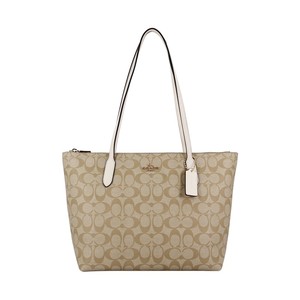 【自营】COACH/蔻驰拉链托特包单肩包购物袋妈咪包4455奢侈品女包