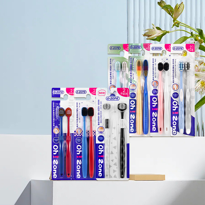 【自营】0-zone欧志姆韩国成人超软宽头男女家庭装清洁2支装牙刷 26.5元
