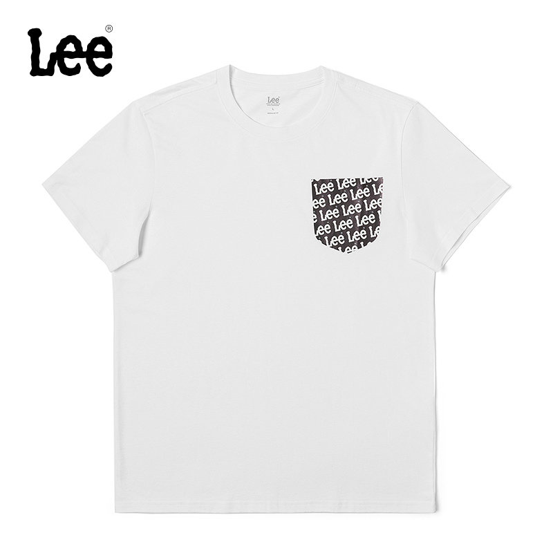 Lee商场同款春夏标准版圆领Logo印花男短袖T恤休闲潮LMT0080644LE 1039元