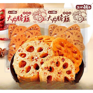 盐津铺子大片脆藕 100g*2袋 （香辣味+黑鸭味）