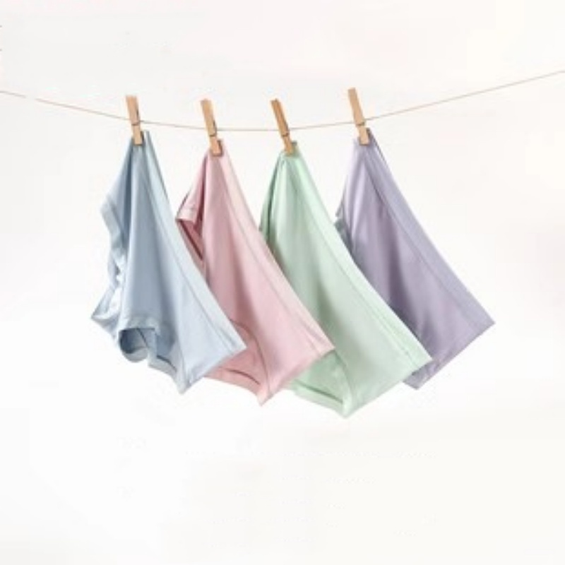 松山棉店兰精莫代尔女士内裤无痕舒适柔软中腰三角裤女生轻薄春夏 42.7元