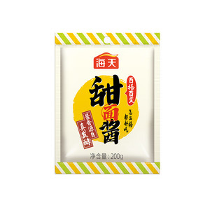 海天甜面酱200g袋装家用北京烤鸭蘸酱炸酱面手抓饼专用酿造