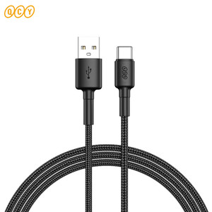 QCY 60W大功率数据线USB A-Type-C安卓充电线3A编织线数据传输线适用于三星荣耀华为手机充电宝蓝牙耳机通用