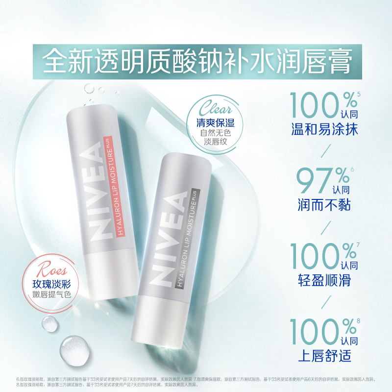 【立即抢购】妮维雅润唇膏滋润补水保湿女士改善干裂淡唇纹 25.4元