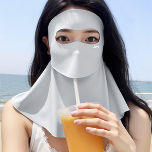 Jeep吉普防晒面罩脸基尼护颈一体可喝水防紫外线口罩高颜值遮阳夏