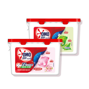 OMO奥妙自然工坊天然酵素洗衣凝珠柔软洁净留乌木玫瑰70颗*2
