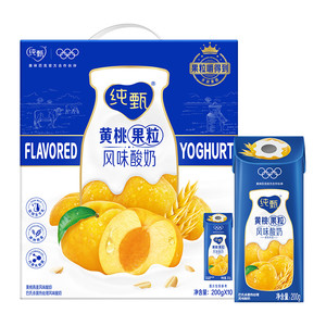蒙牛纯甄燕麦黄桃果粒风味酸奶
