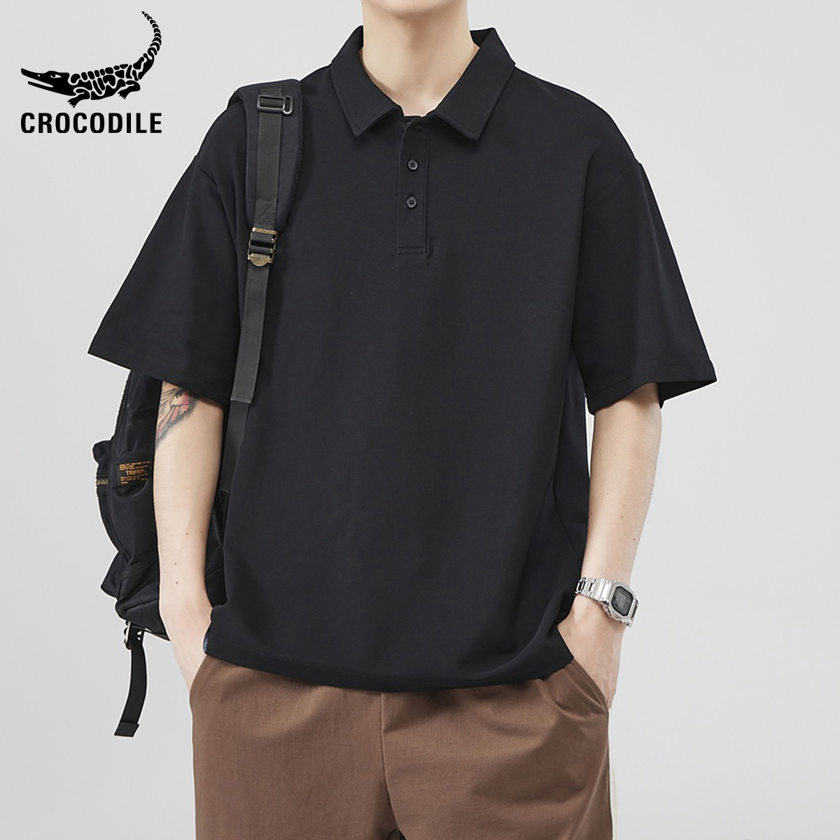 Crocodile/鳄鱼恤2025POLO衫情侣夏季潮流半袖上衣 99元