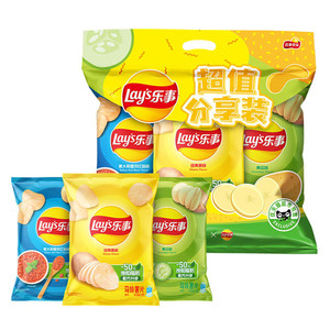 乐事原切薯片分享装（原味/红烩/黄瓜）70gx3包