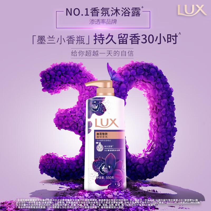 力士精油香氛幽莲魅肤香沐浴露清洁男女士多香型选550g 19.9元