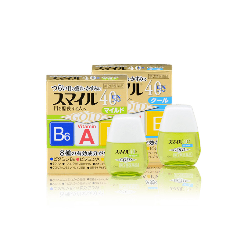 日本进口LION狮王smile40EX滴眼液微笑金装眼药水温和版清凉版5度 45.95元