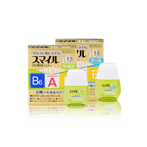 日本进口LION狮王smile40EX滴眼液微笑金装眼药水温和版清凉版5度