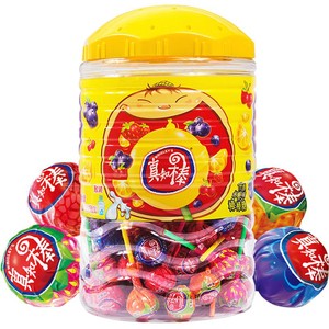 真知棒棒棒糖什锦果味桶装量大六一儿童节送礼物零食糖果聚会分享