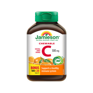 jamieson健美生维生素c片美白淡斑天然维他命c咀嚼片儿童维C成人