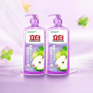 【下拉详情】立白天然酵素洗洁精APG去油农残宝宝餐具百补1kg*2瓶
