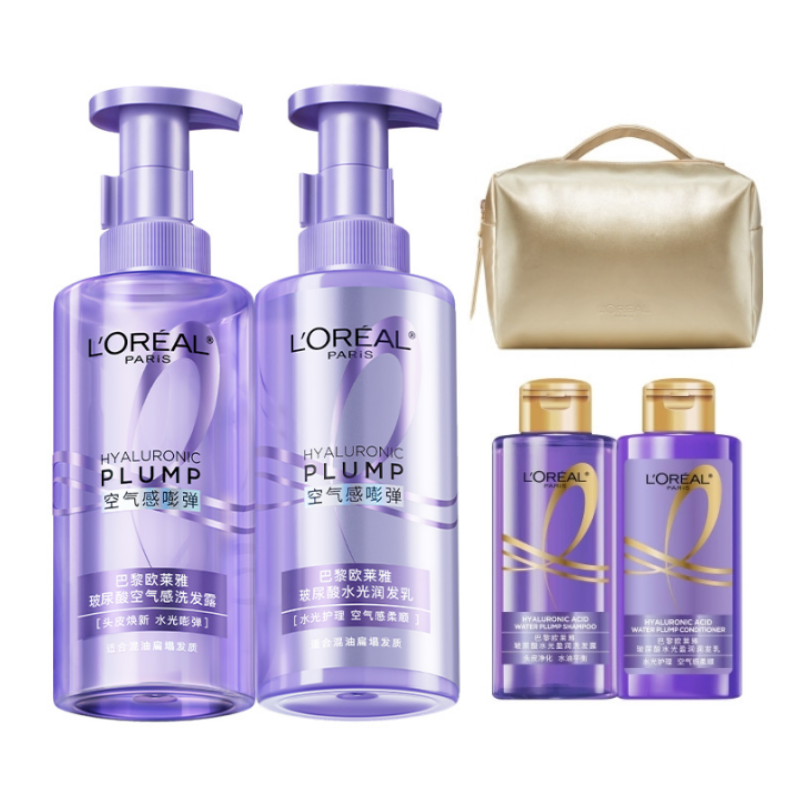 【618抢先加购】欧莱雅玻尿酸洗发水护发素洗护套装控油蓬松清洁 102元