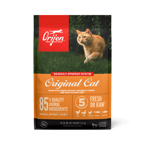 Orijen渴望猫粮 成猫幼猫通用粮原味鸡肉5.4kg*2全价无谷进口
