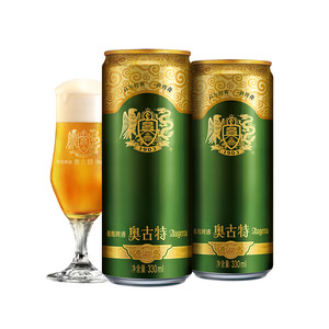 青岛啤酒 青岛奥古特330ml*6听大麦酿造高端包邮