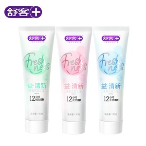 舒客益生菌牙膏清新口气去口臭美白清洁含氟成人男女旗舰店正品