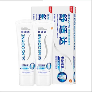 舒适达抗敏感牙膏成人含氟专业修复Novamin技术脱敏去牙渍正90g*2