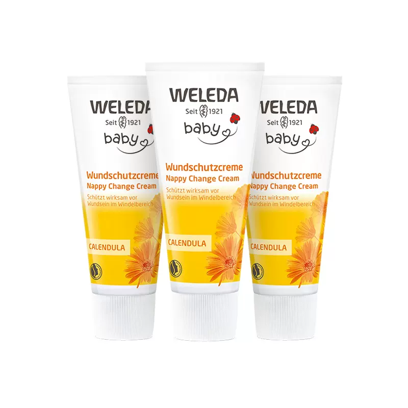 【自营】Weleda维蕾德金盏花婴儿红PP专用舒缓护臀膏屁屁膏75ml*3 117.8元