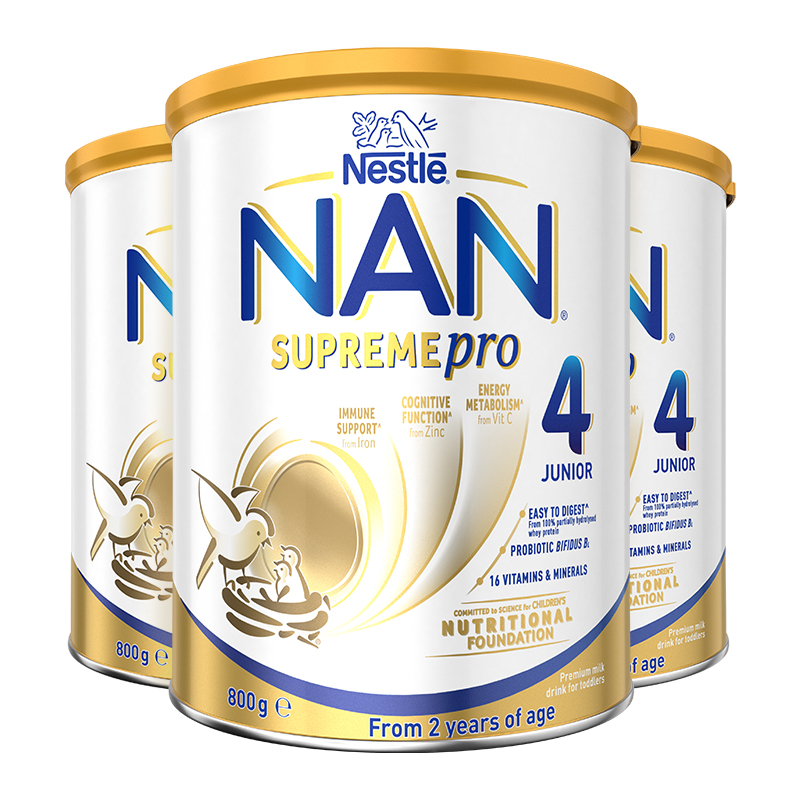 【自营】【升级版】雀巢澳洲版超级能恩4段适度水解奶粉800g*3罐 482.6元