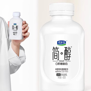 【新品上市】君乐宝简醇0蔗糖酸奶10种乳酸菌千亿活菌吨吨桶430g