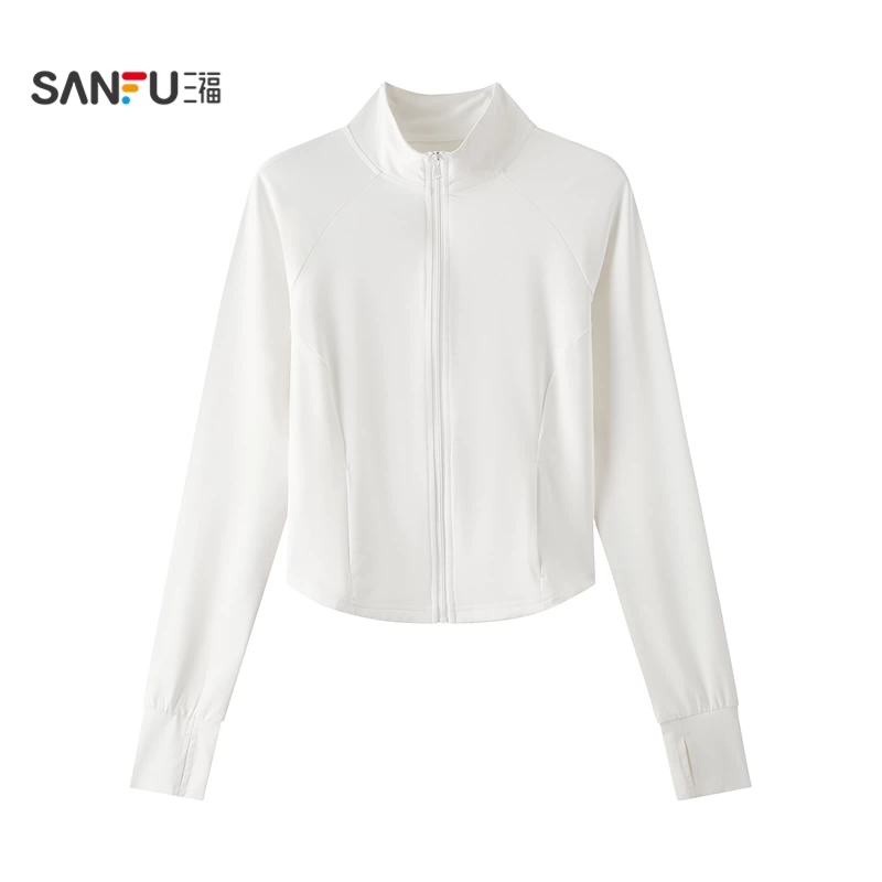 【凉肤防晒】三福防晒衣女冰感立领修身收腰UPF50+轻薄服2025新款 46.86元