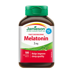 jamieson健美生褪黑素含片3mg 安瓶褪黑色素助含片好睡眠速溶海外