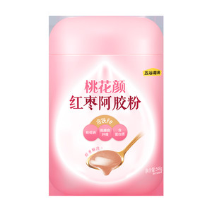五谷磨房桃花颜红枣阿胶粉546g即食五红粉阿胶代餐粉女性营养早餐