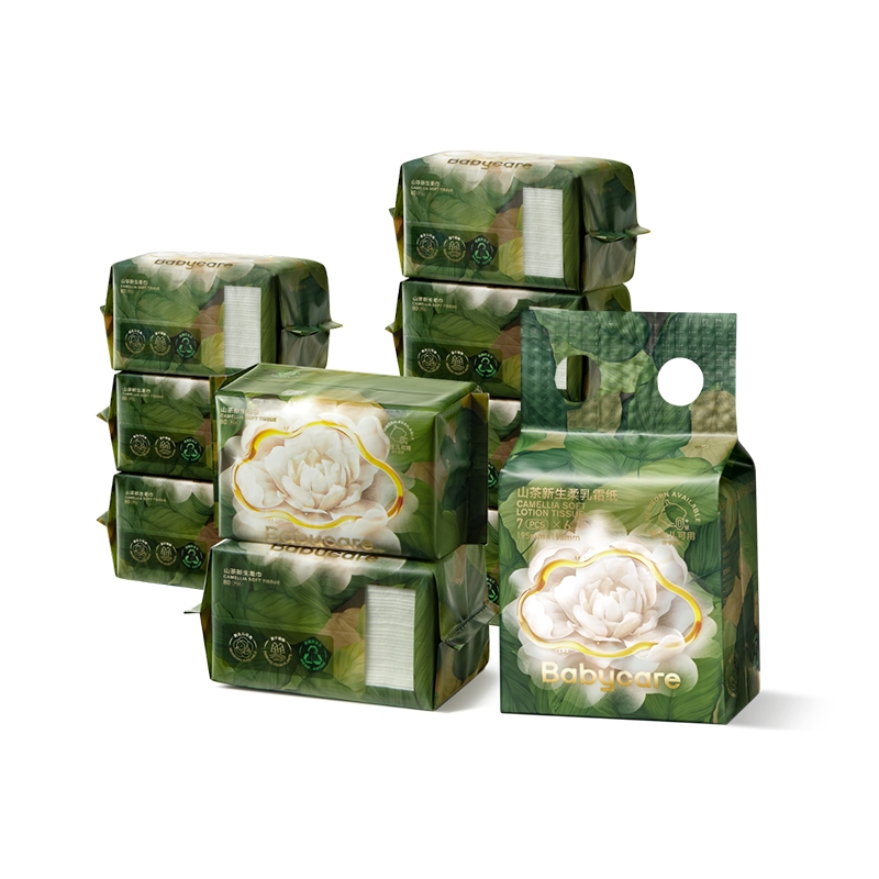 babycare山茶面膜柔巾一次性洗脸湿纸巾婴儿超柔加厚90克非棉柔巾 124.16元