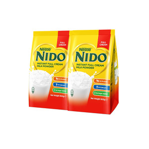 Nestle雀巢奶粉nido成人奶粉全脂速溶高蛋白牛奶冲饮900g*2袋