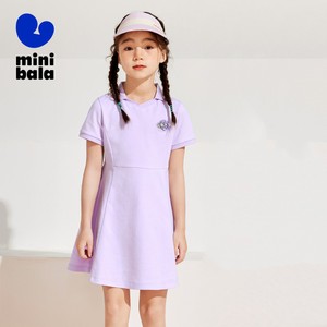 迷你巴拉巴拉女童连衣裙宝宝学院风短裙网纱裙婴儿衣服夏季
