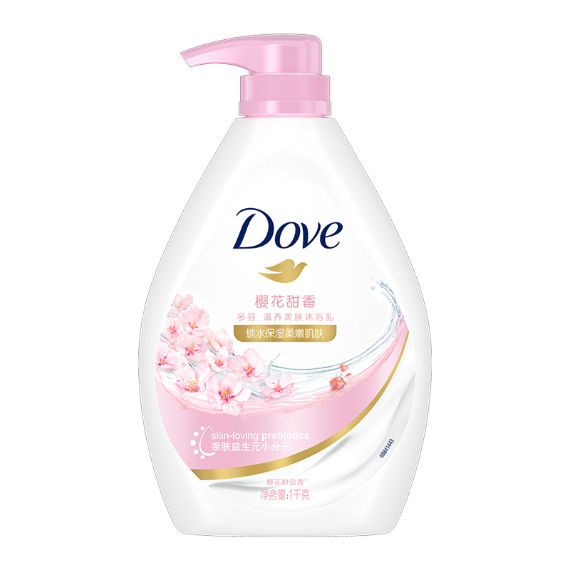 【下拉享补贴】多芬/DOVE樱花甜香沐浴露/乳1kg清爽修护 25.9元