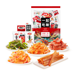【2件5折】卫龙辣条缤纷礼包豆干素肉解馋零食海带亲嘴烧魔芋爽