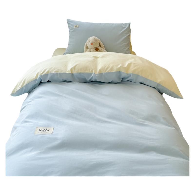 无印良品大学生宿舍床上三件套纯棉全棉床笠单人被套床品四件套六 106元