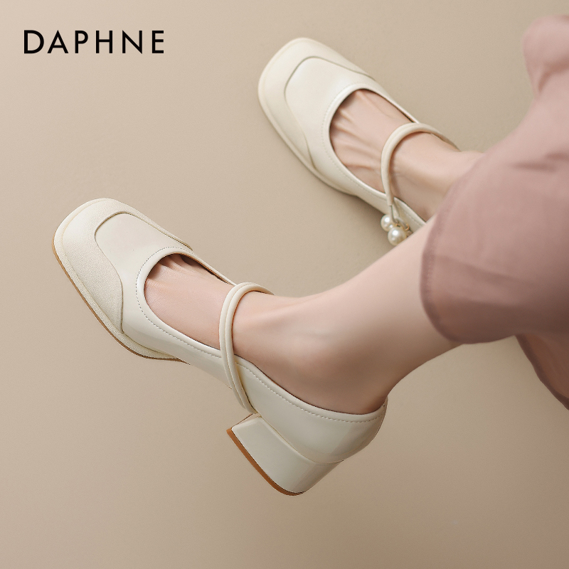 达芙妮单鞋女2025新款夏季百搭女鞋法式玛丽珍女鞋气质小皮鞋 89.9元