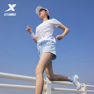 特步短裤女2025夏季健身透气五分裤吸湿速干裤子女子训练运动短裤
