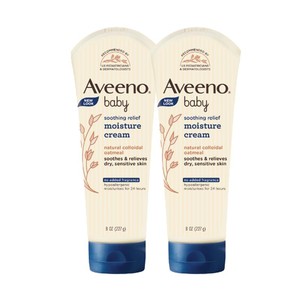 【自营】Aveeno/艾惟诺婴儿舒缓润肤霜227g*2支 儿童保湿护肤燕麦